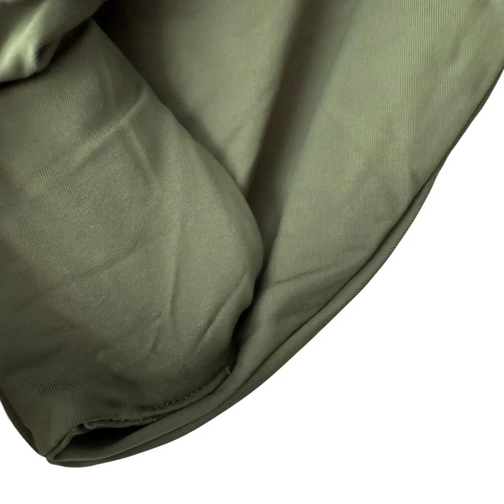 Becca Rebecca Virtue Olive Green Twist Side Tab Hipster Bikini Swim Bottoms Sz S - Image 6