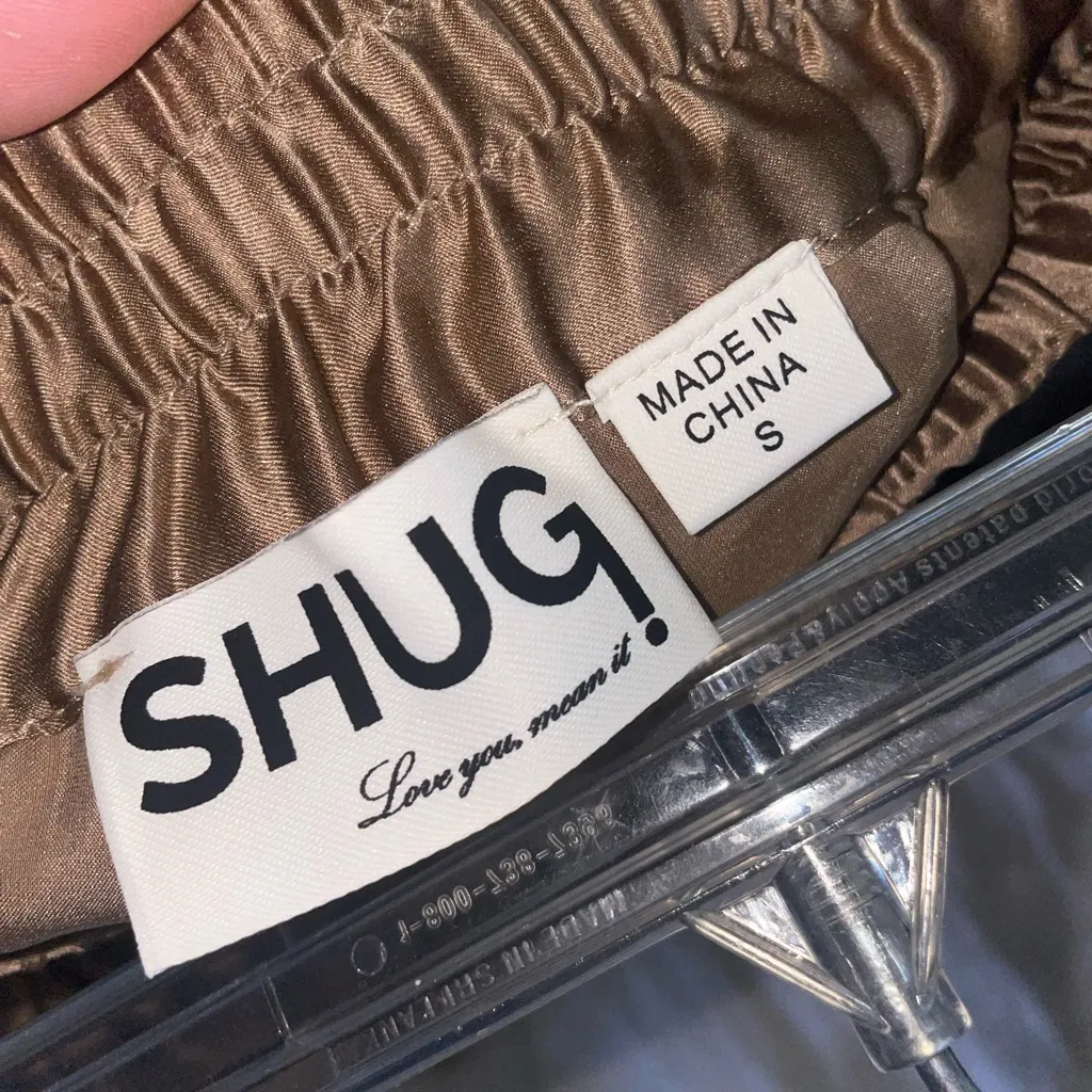 Shug Ruffled Mini Skirt Brown - Image 3