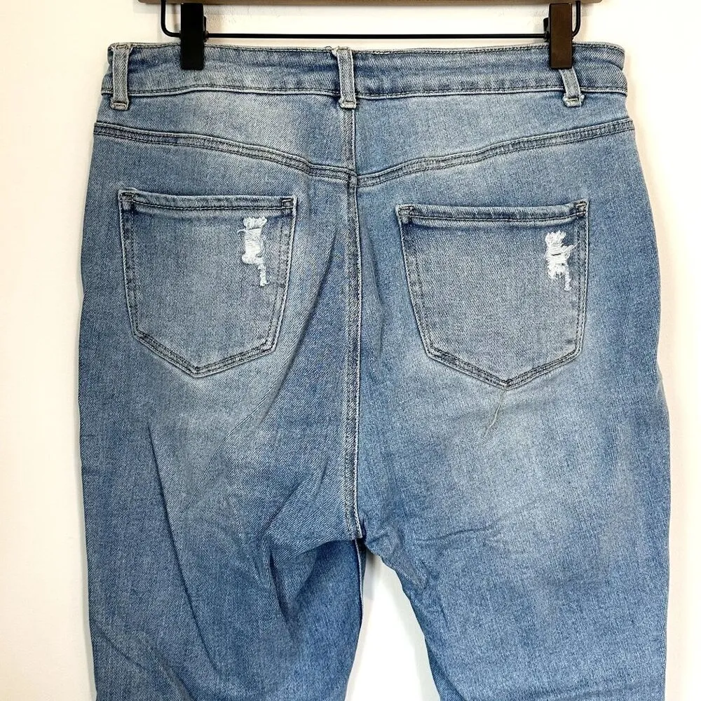 Wax Jean Distressed Ripped Light Wash Skinny Jean - Size 11 / 30 - Image 6