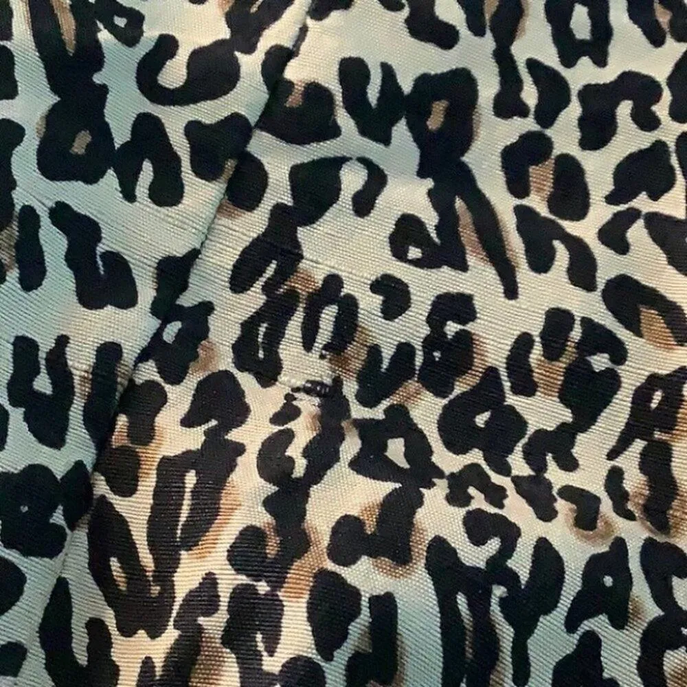 Silk Land Silk Pure Cheetah Print Button Top Size 4 100% Silk Animal Print Sassy Tan - Image 12