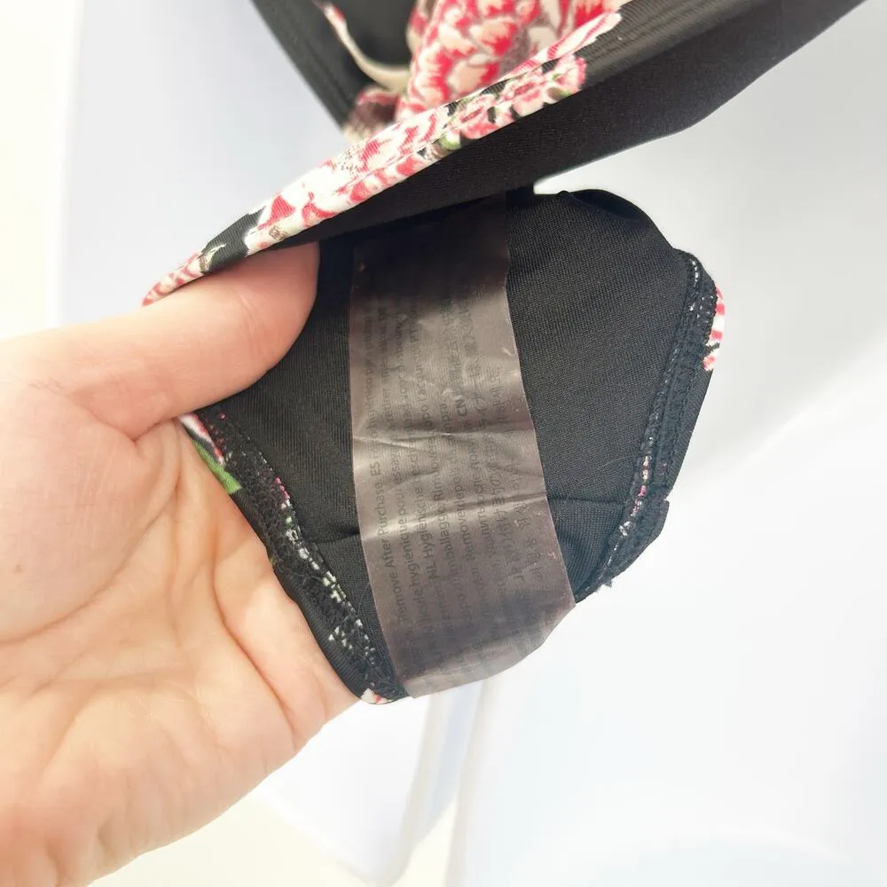 NWT Forever 21 Womens Beach Floral Bird Printed Halter One Piece Swimsuit Size M - Image 6