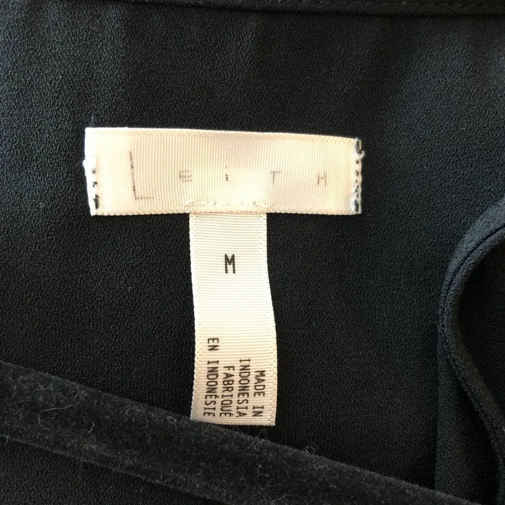 Leith Shift Dress Sleeveless Black M - Image 3