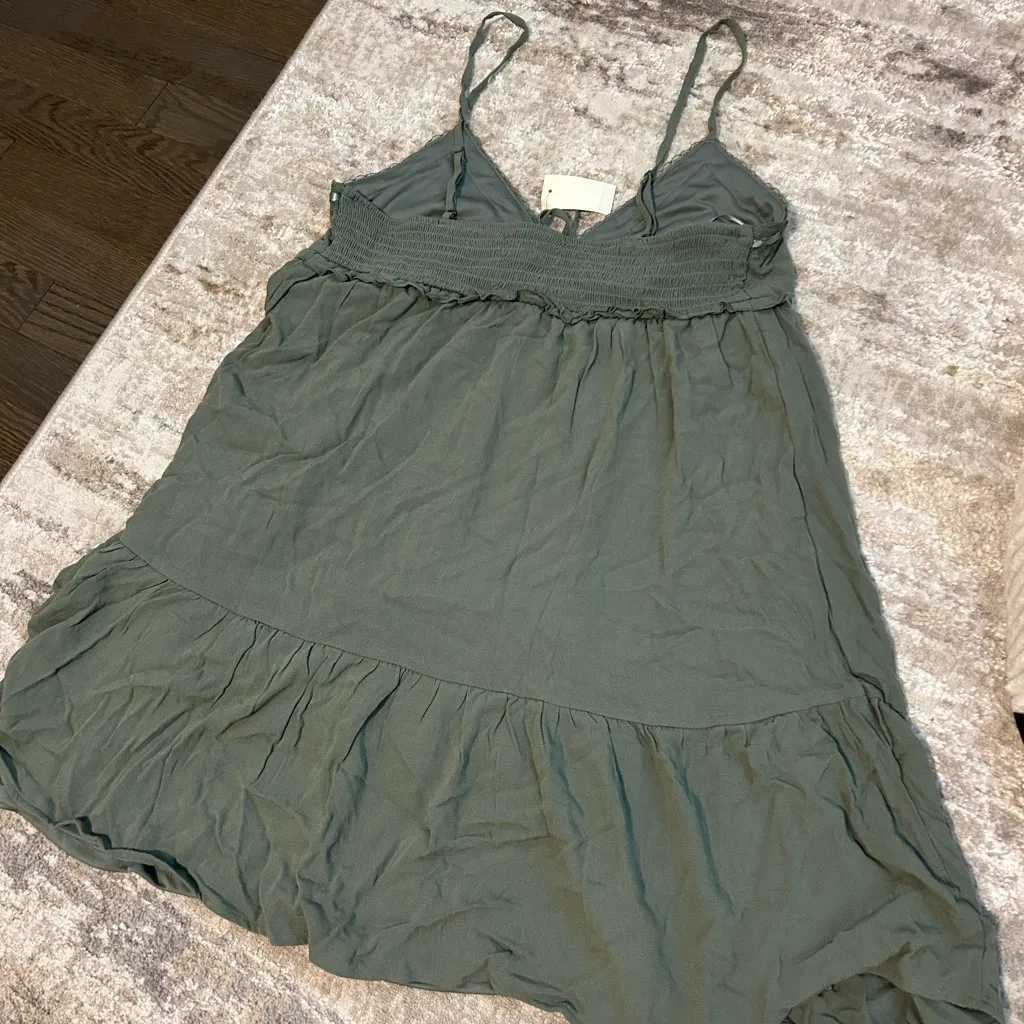aéropostale solid v-neck lace-trimmed babydoll dress - Image 8