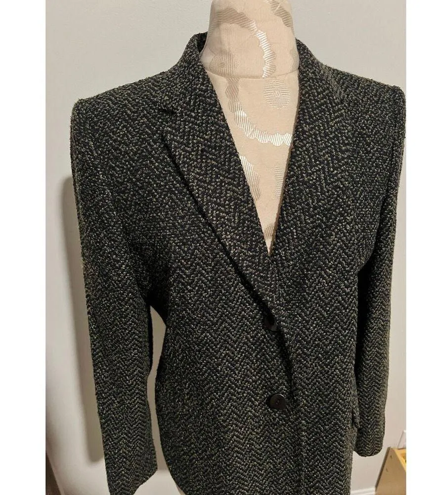 Judith Heart Vintage Green Blazer Jacket 12P - Image 4