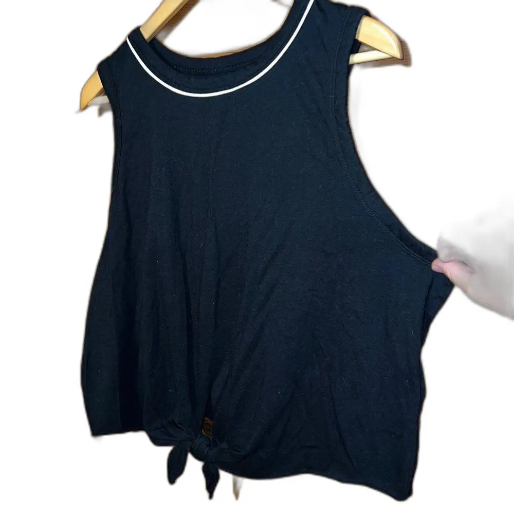 Flirtitude Active Cropped Balck Tie Tank Top XL - Image 2