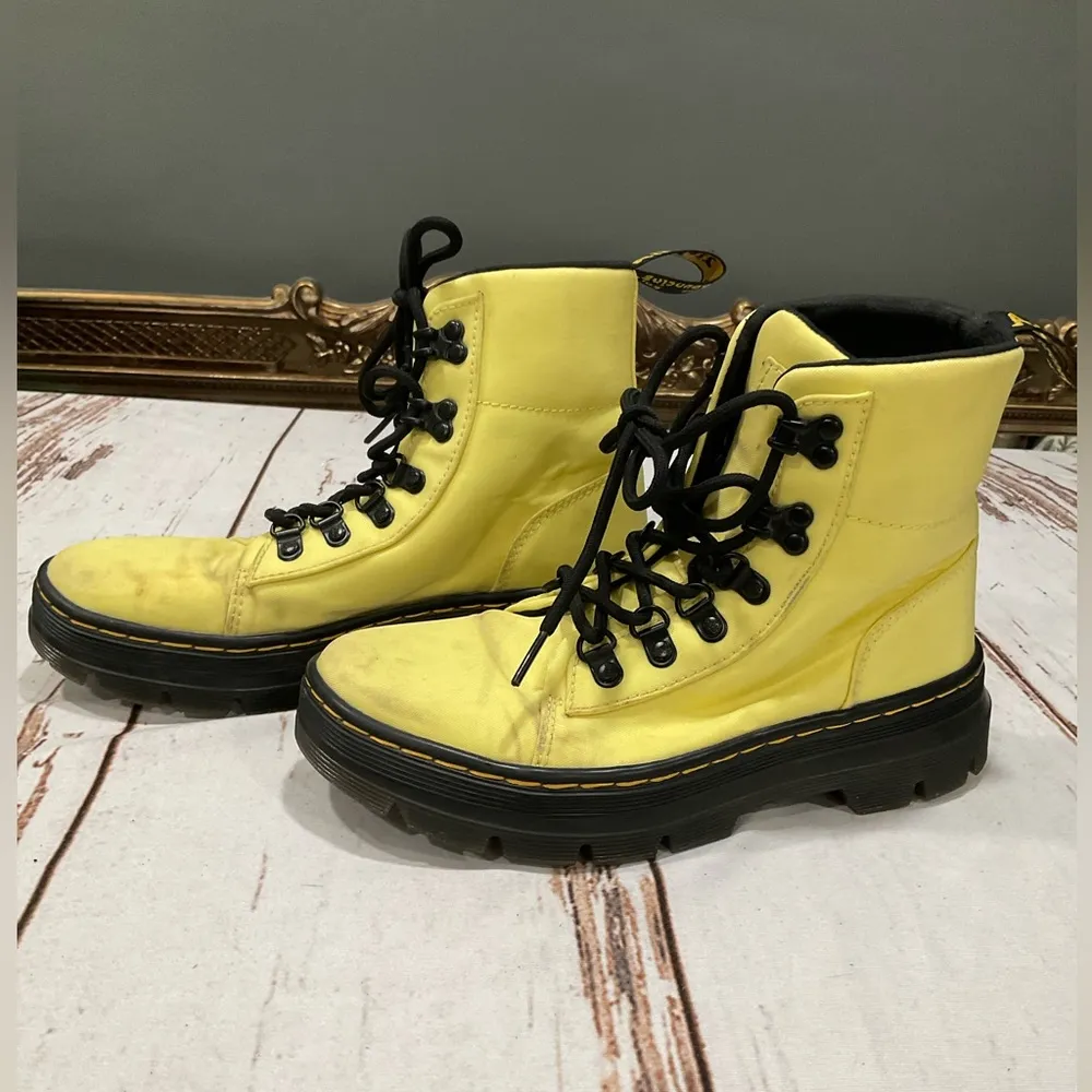 DR. MARTENS COMBS W YELLOW NYLON AND RUBBER BOOTS - Image 14