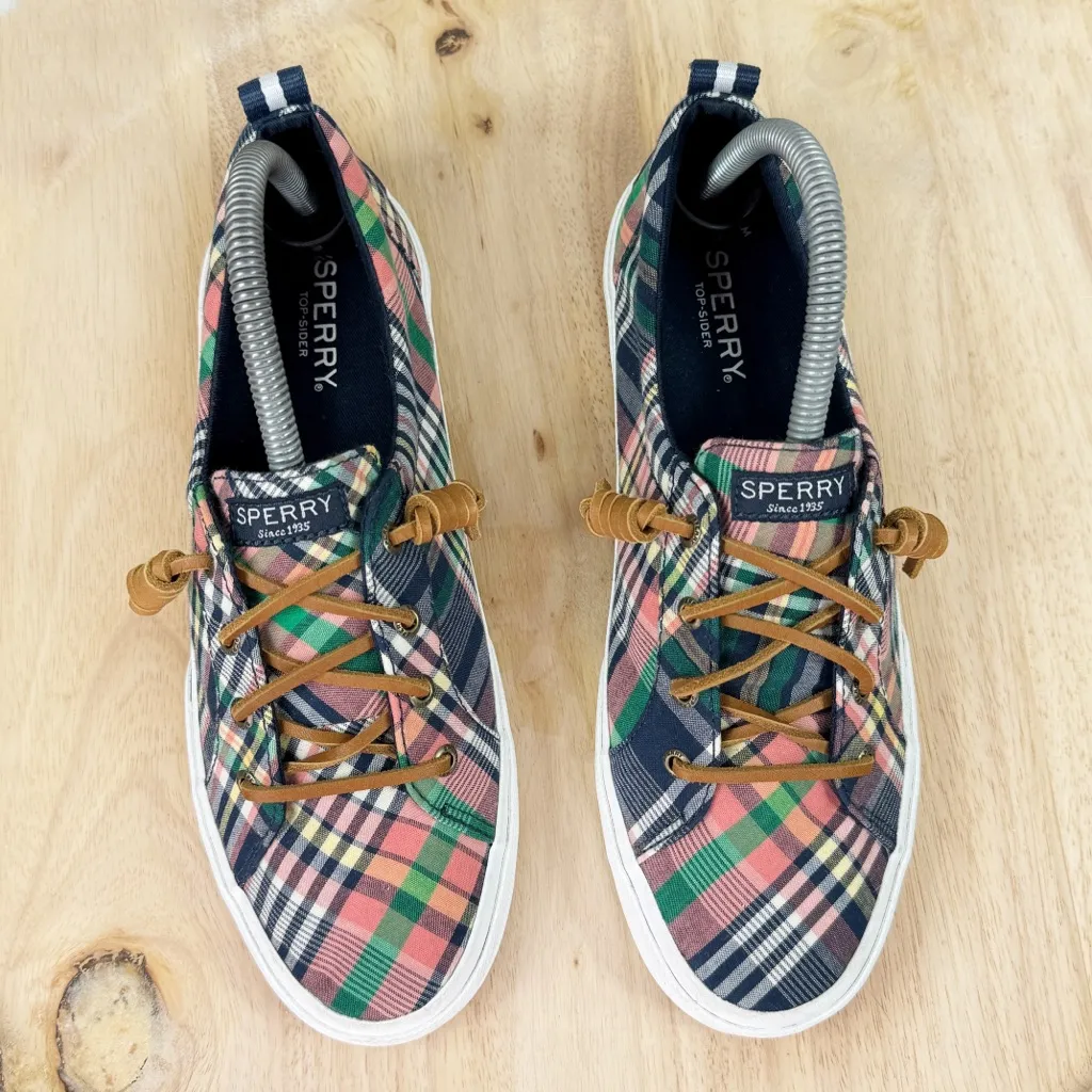 Sperry Pier Wave LTT Plaid Canvas Sneak Boat Shoes Women‎ 8.5 STS85163 - Image 4