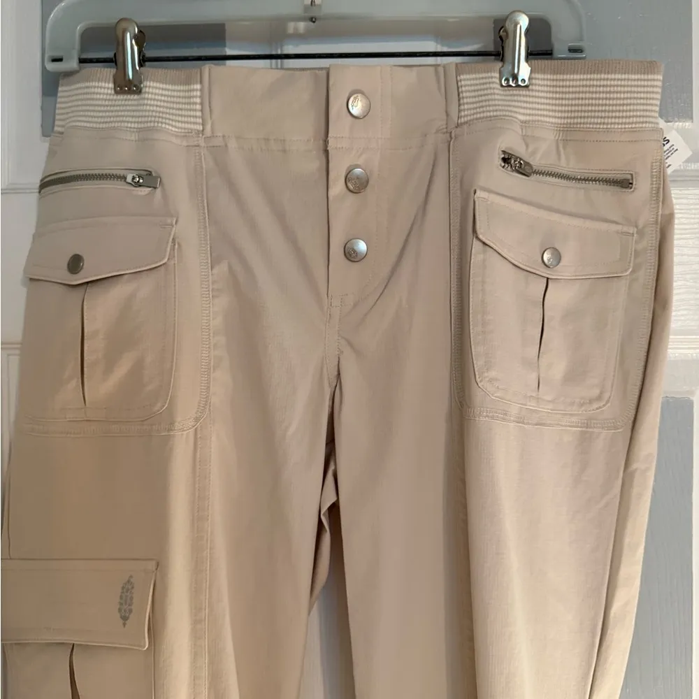 Free People Beige Cargo Pants - Image 2