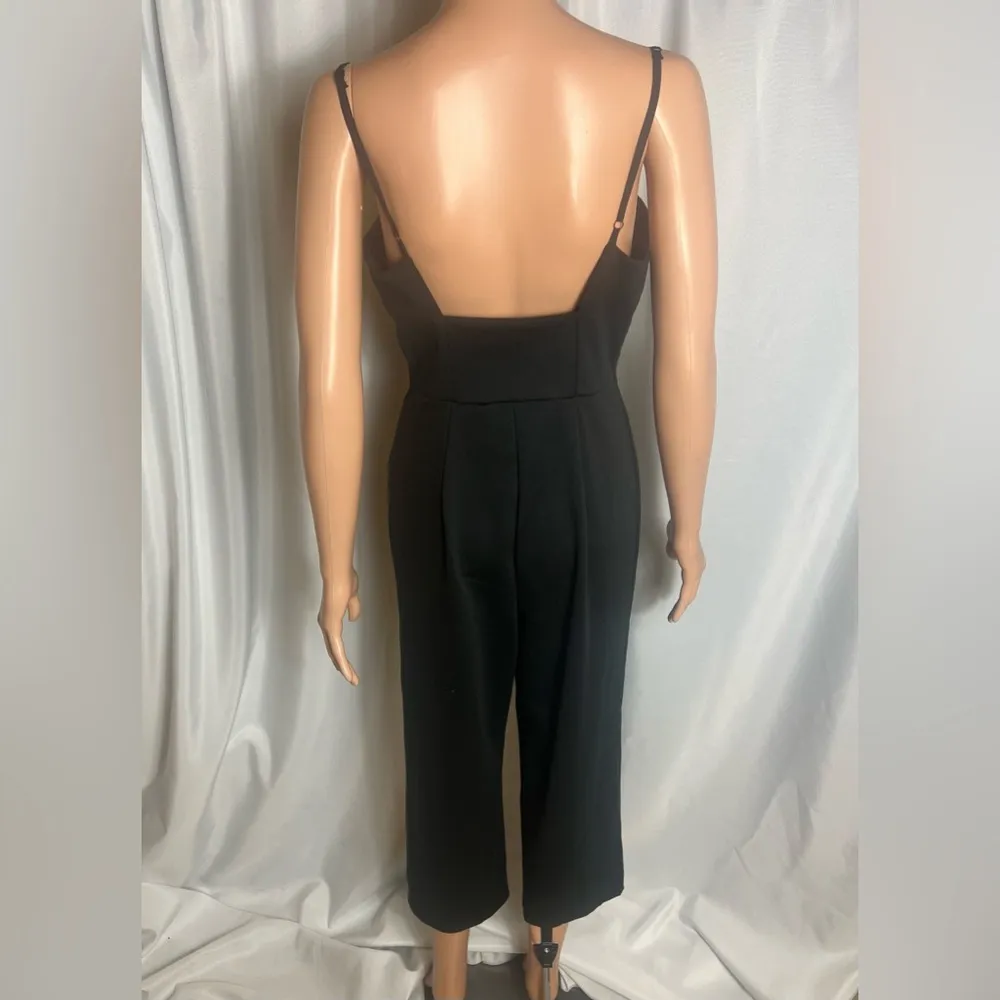 Wild Fable Black Cropped Jumpsuit Size M Square Back NWT Knit Versatile - Image 5