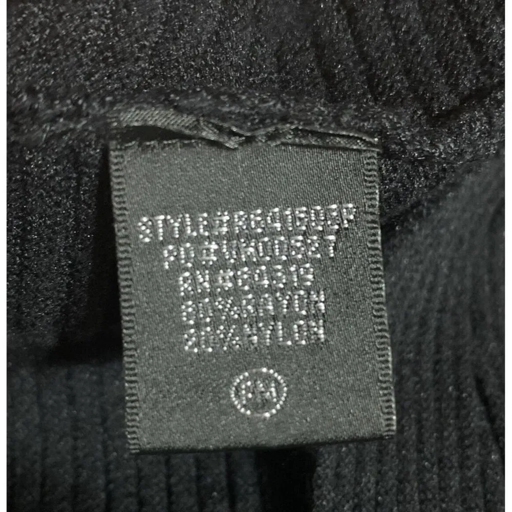 Cyrus Black Long Sleeve Round Neck Ribbed Tight Knit Sweater Size Petite Medium - Image 6