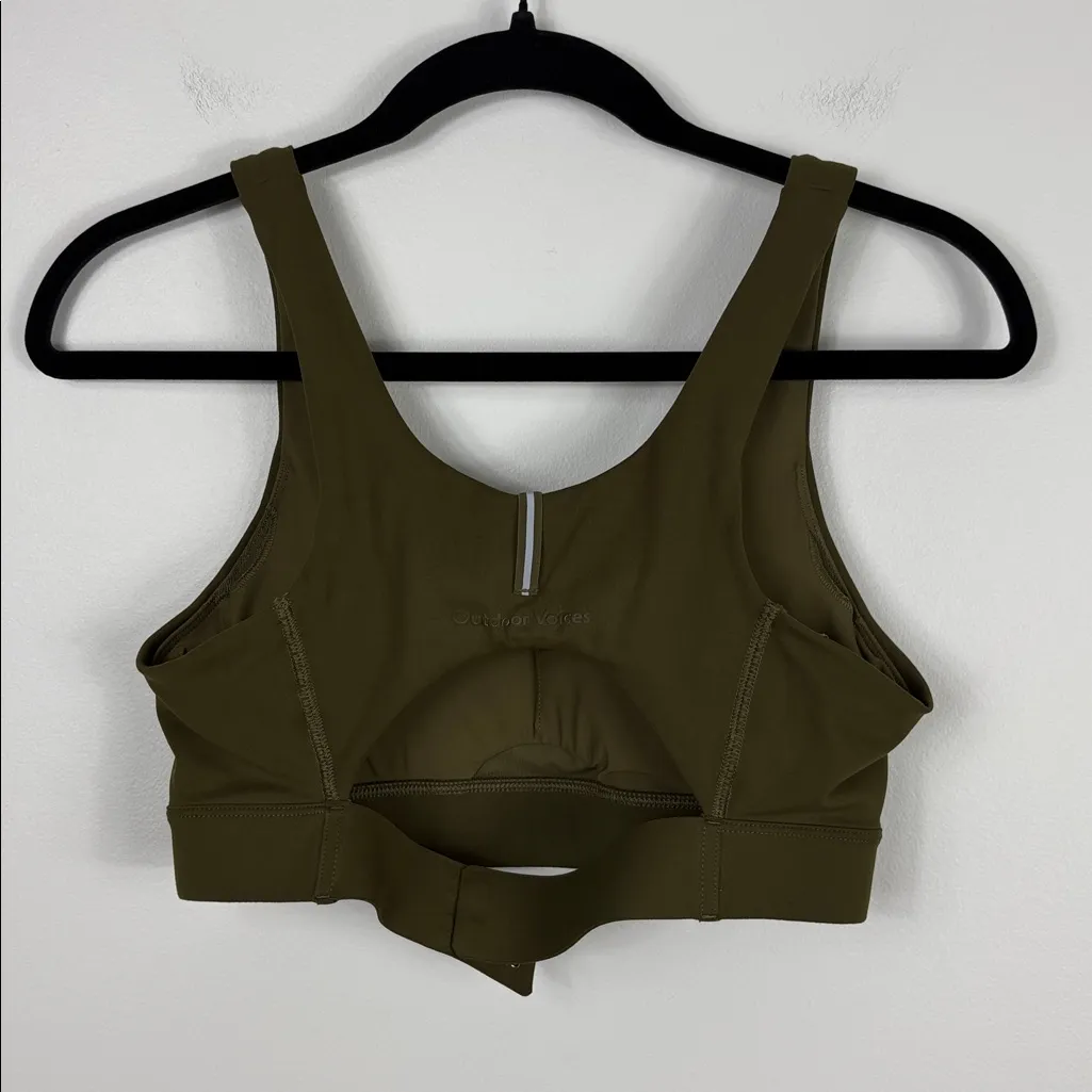 Outdoor Voices Coolform Sports Bra Olive Green Women’s Size Small Adjustable - Image 7