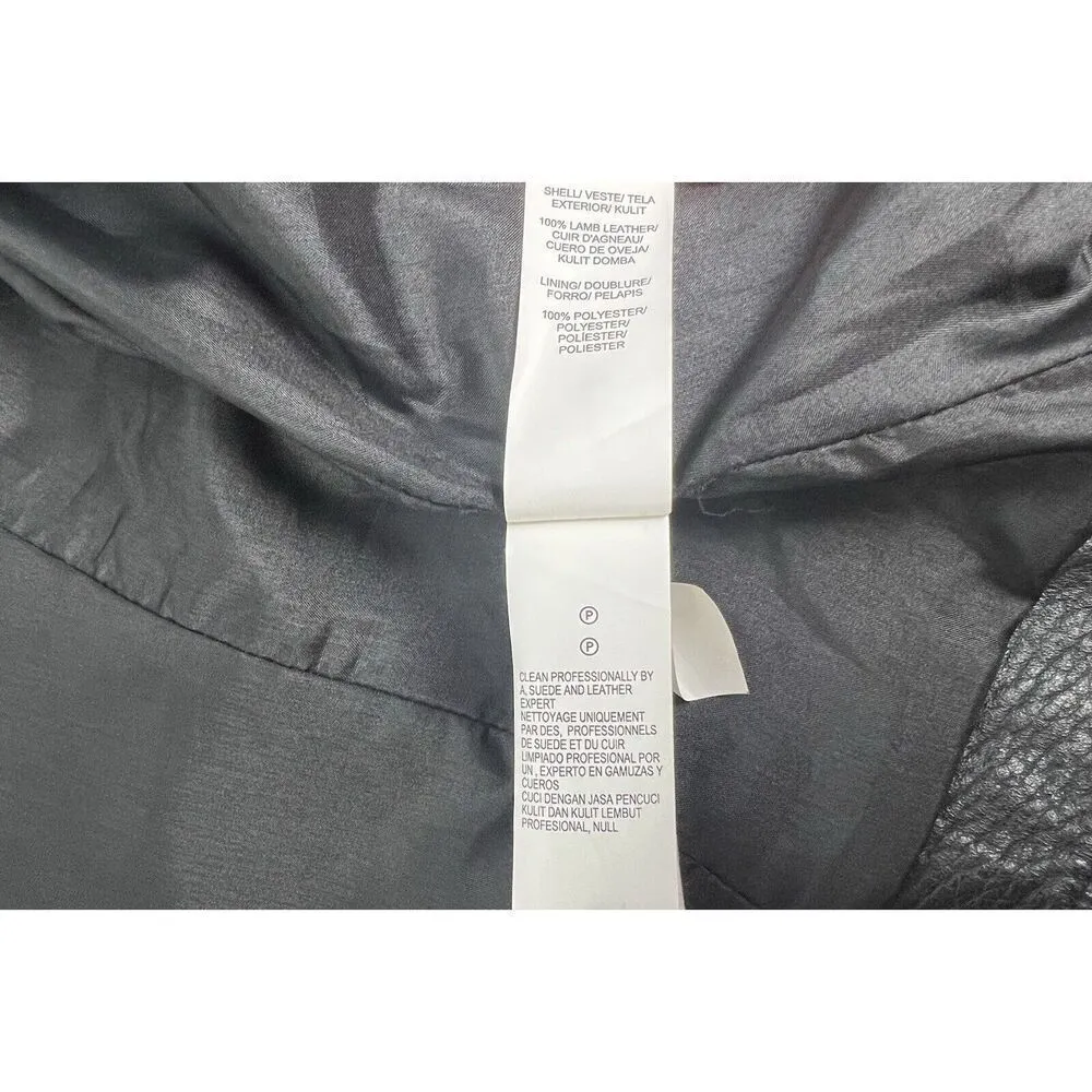 Lucky Brand Black Moto Jacket Size Medium - Image 10