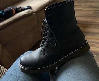 Combat Boots Black Size 9 - Image 2