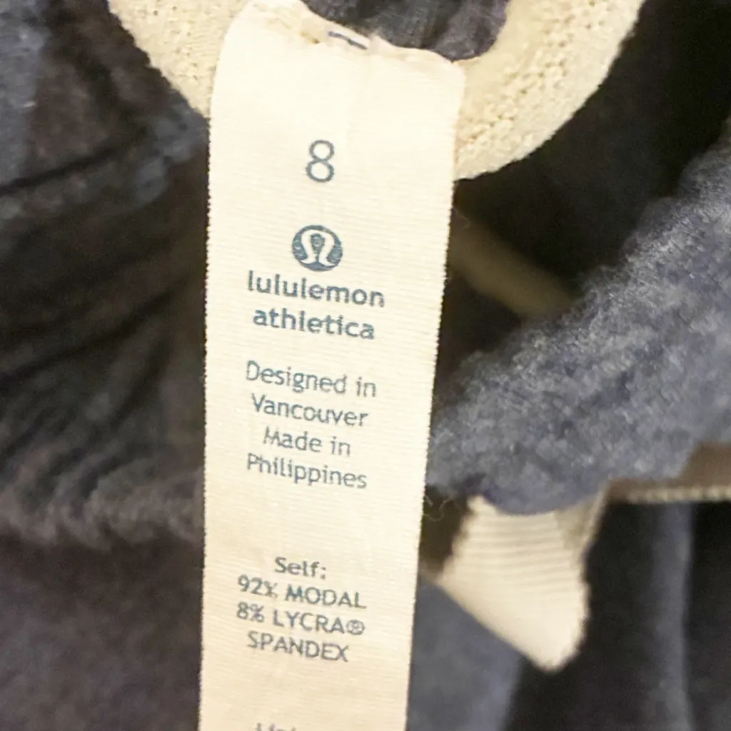 Lululemon Blue Knit Pull On‎ Drawstring Athletic Shorts Size 8 - Image 5