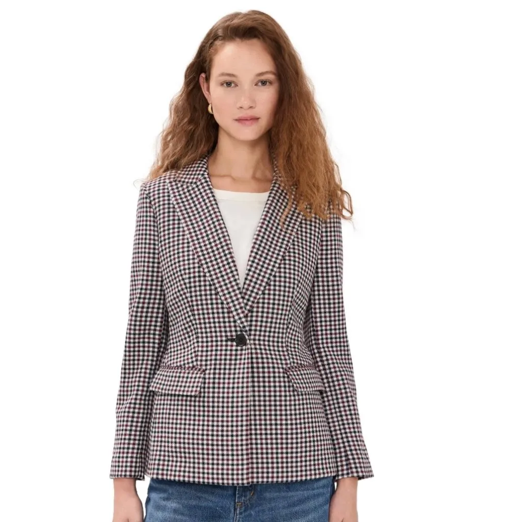 NWT $238 Madewell Alston Gingham Wool Blend Twill Slim Fit Tailored Blazer SZ-4 - Image 2