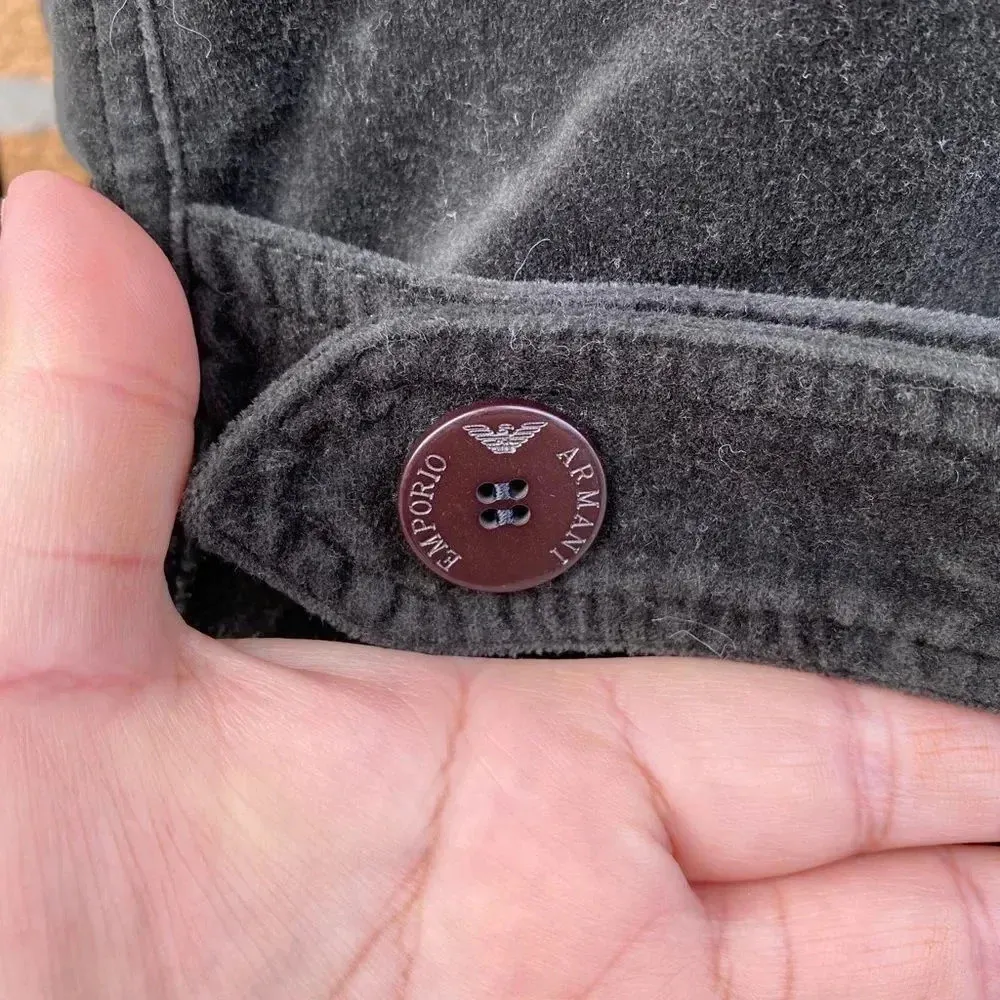 Emporio armani green velvet military jacket Sz 42 - Image 12