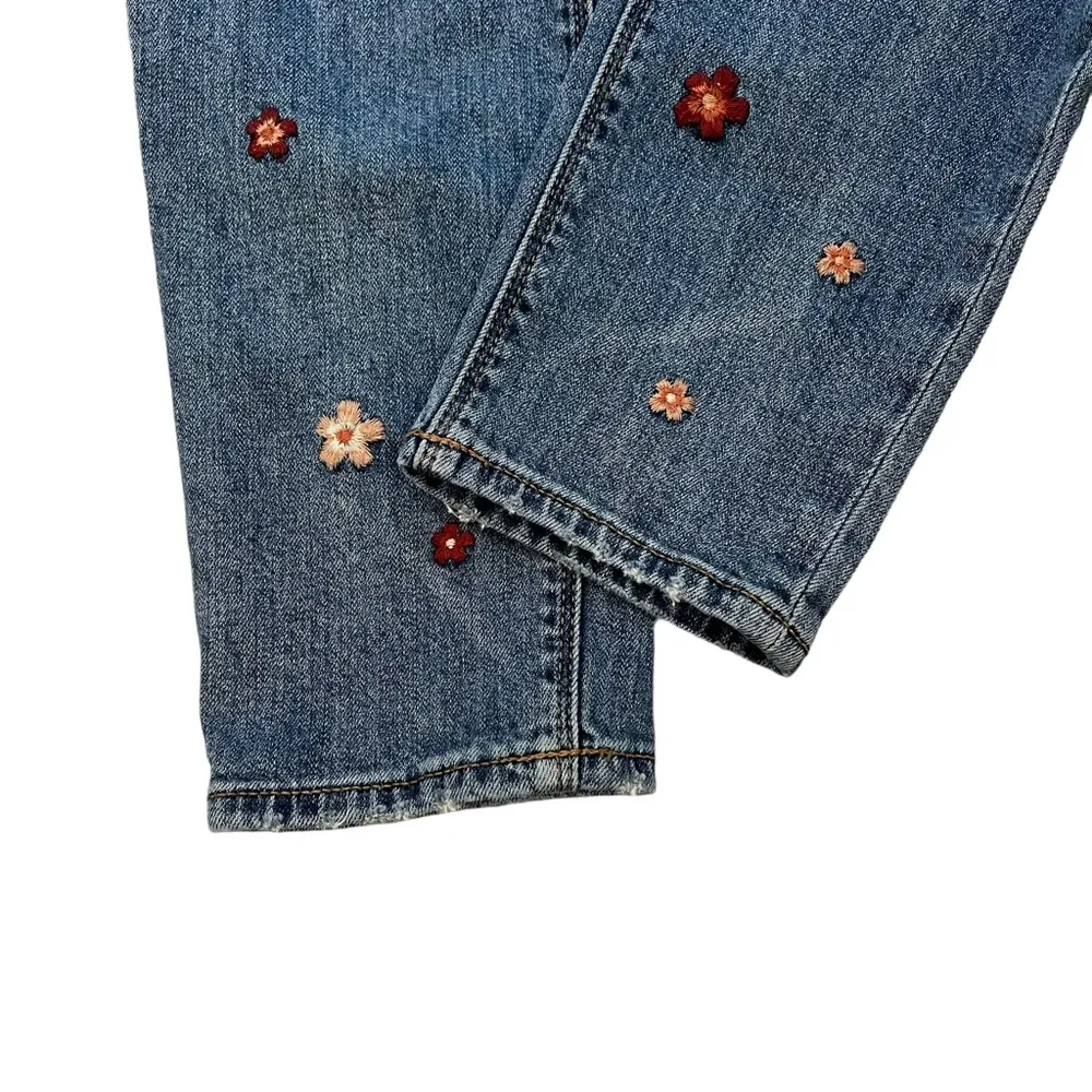Lucky Brand Bridgette Skinny Distressed Embroidered Floral Jean, Sz 6/28 - Image 12