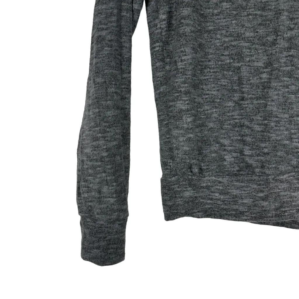 Daisy Fuentes Womens Long Sleeve Charcoal Gray Pullover Silver Stud Detail Sz L - Image 6