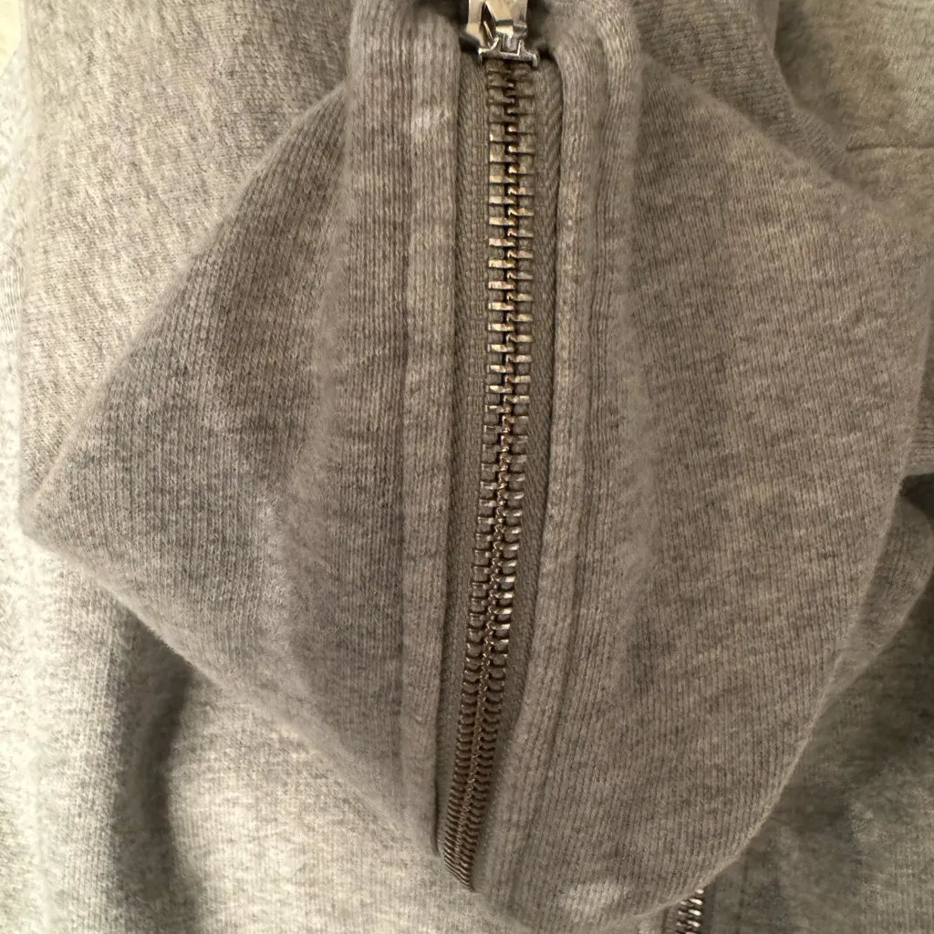 Current Elliott The Bailer Women’s Grey Hoodie Sweatshirt Full Zip Up Size Small - Image 13