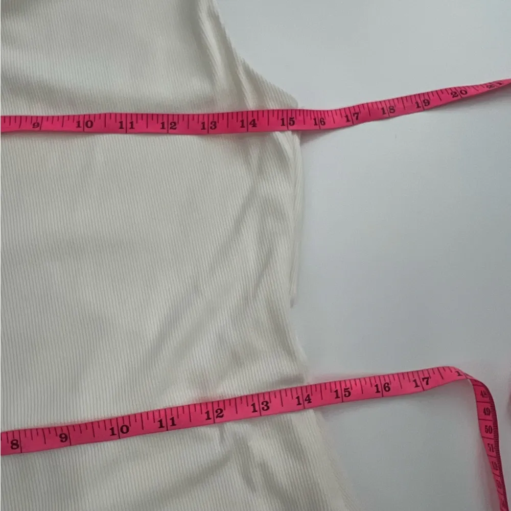 NWT Abercrombie & Fitch form to flatter one shoulder ribbed maxi dress white M - Image 4