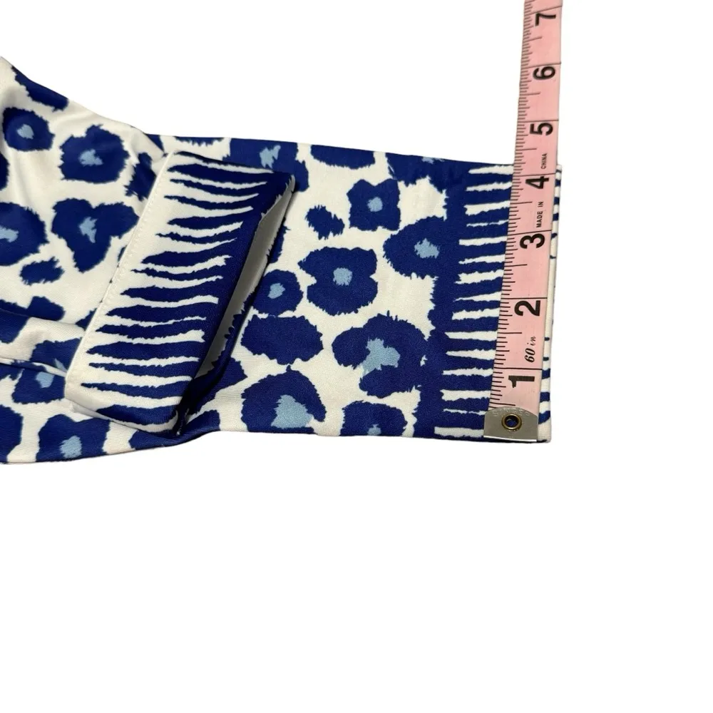 Gretchen Scott Jersey Border Town-Wildcat Navy 3/4 Sleeves Short Dress XS - Image 6