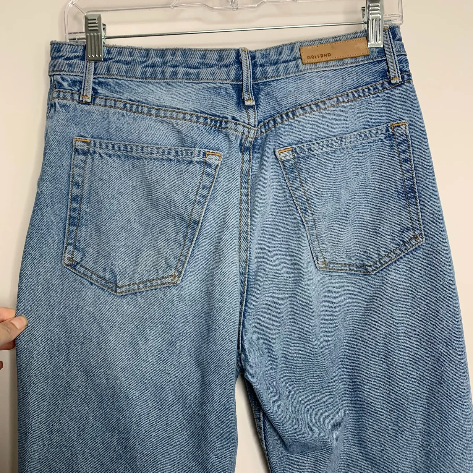 Grlfriend Jeans Denim High Rise Straight Devon Lead Me Back 100% Cotton 27 - Image 6