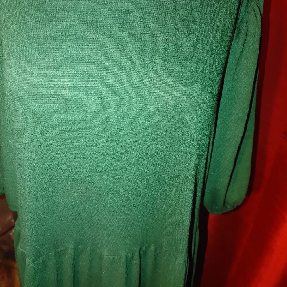 Ava Viv Tunic Smock Dress XLarge Puff Sleeve Polyester - Image 4