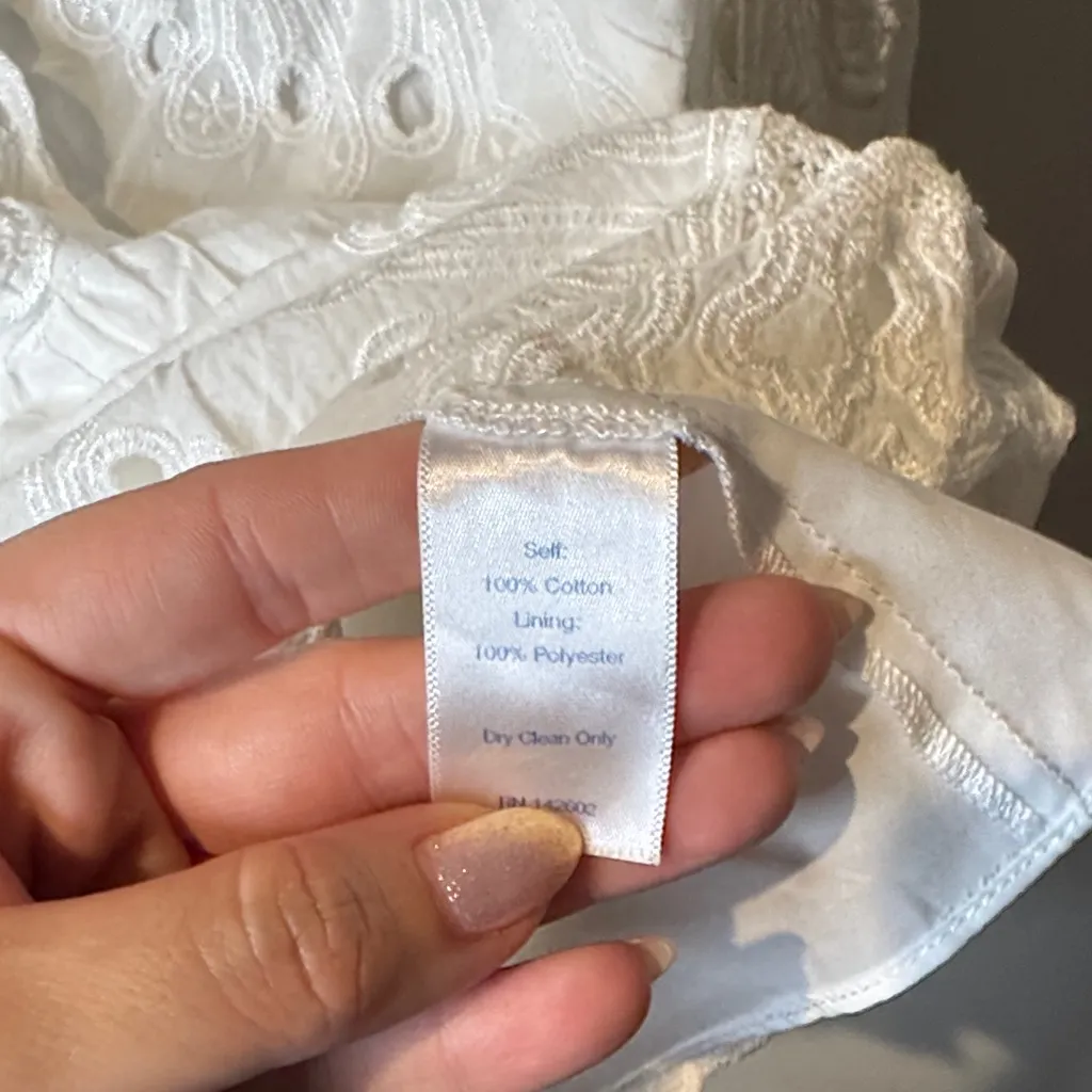 Sail to Sable White Lace Peplum Blouse - Image 4