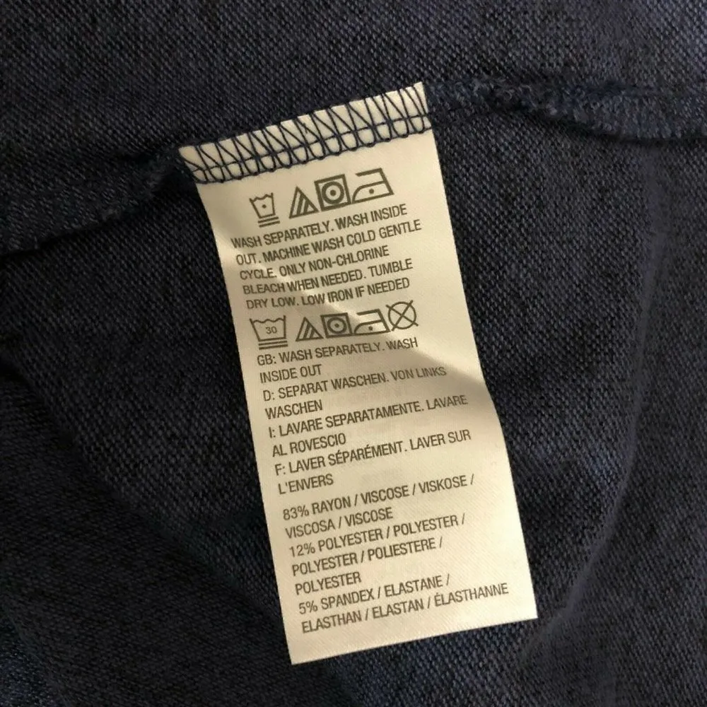 AnyBody Brushed Hacci Turtleneck Top Long Sleeve Pullover Stretch Blue Size XS - Image 4