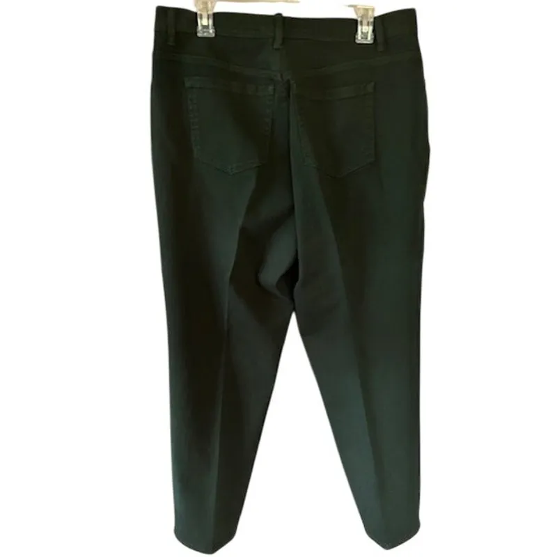 Gloria Vanderbilt Amanda Women’s 16W Short Dark Green Pants Stretch Cotton - Image 3