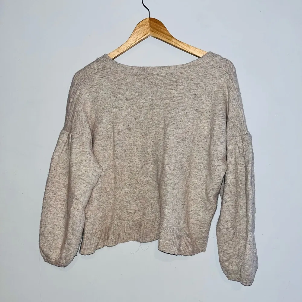 MADWELL Wool Cropped Sweater Balloon Sleeve Sz L - Image 2