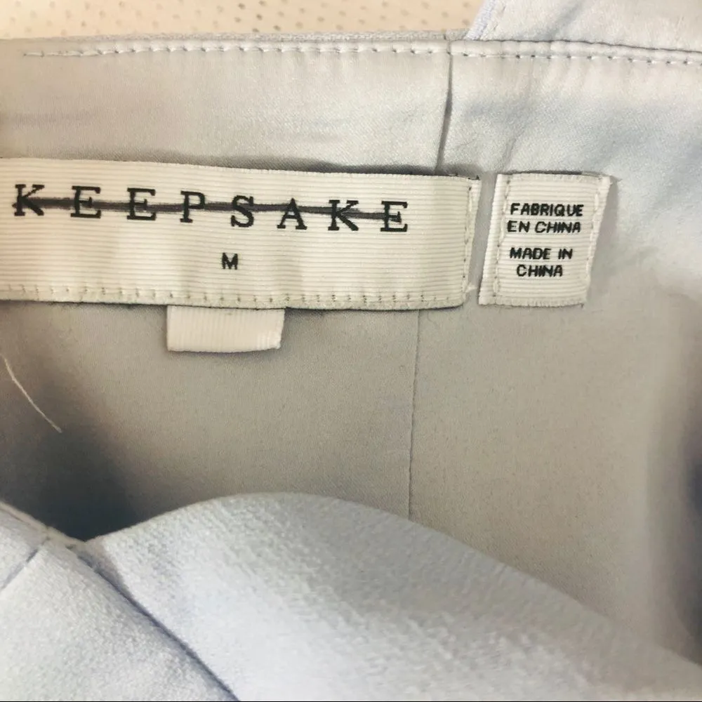 Keepsake Bloom Maxi Dress Light Blue Front Slit M Size M - Image 8