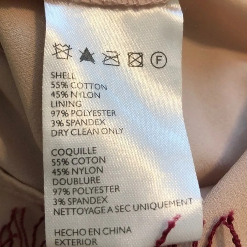 Anthro Maeve Lace Peplum Dress Wine Bordeaux Small - Image 8