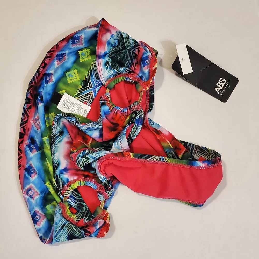 NWT! ABS Multicolor Swim Bottoms Sz:6 Pink - Image 5