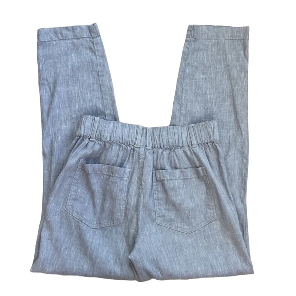 Lou & Grey Gray Lagenlook linen elastic waist pants size XL - Image 7