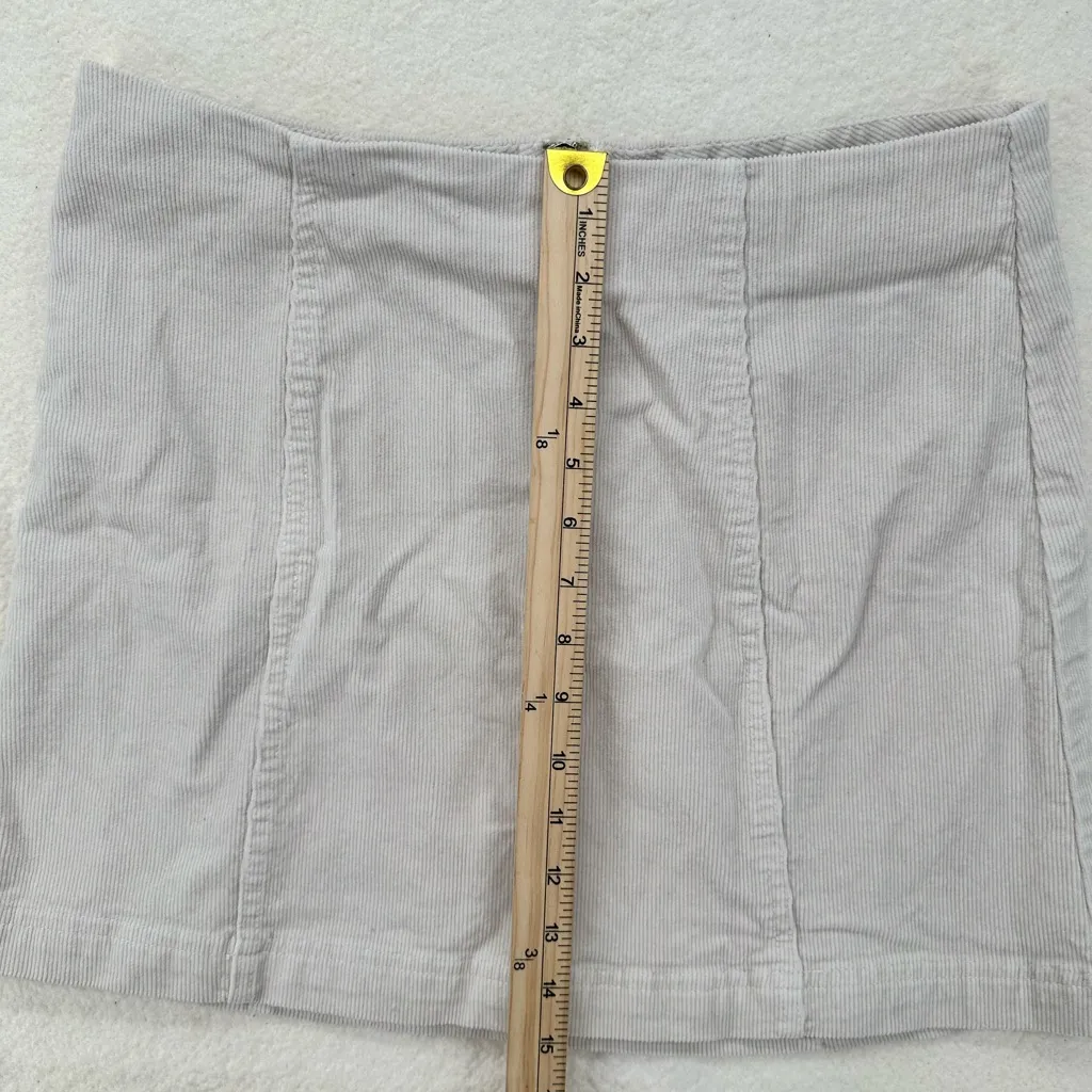 Forever 21 Corduroy Zip Mini Skirt Cream/Off white - Image 5