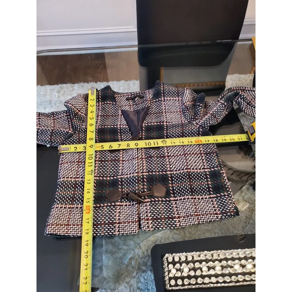 English Factory Women Multicolor Polyester Long Sleeve Single Breasted Blazer S - Image 10