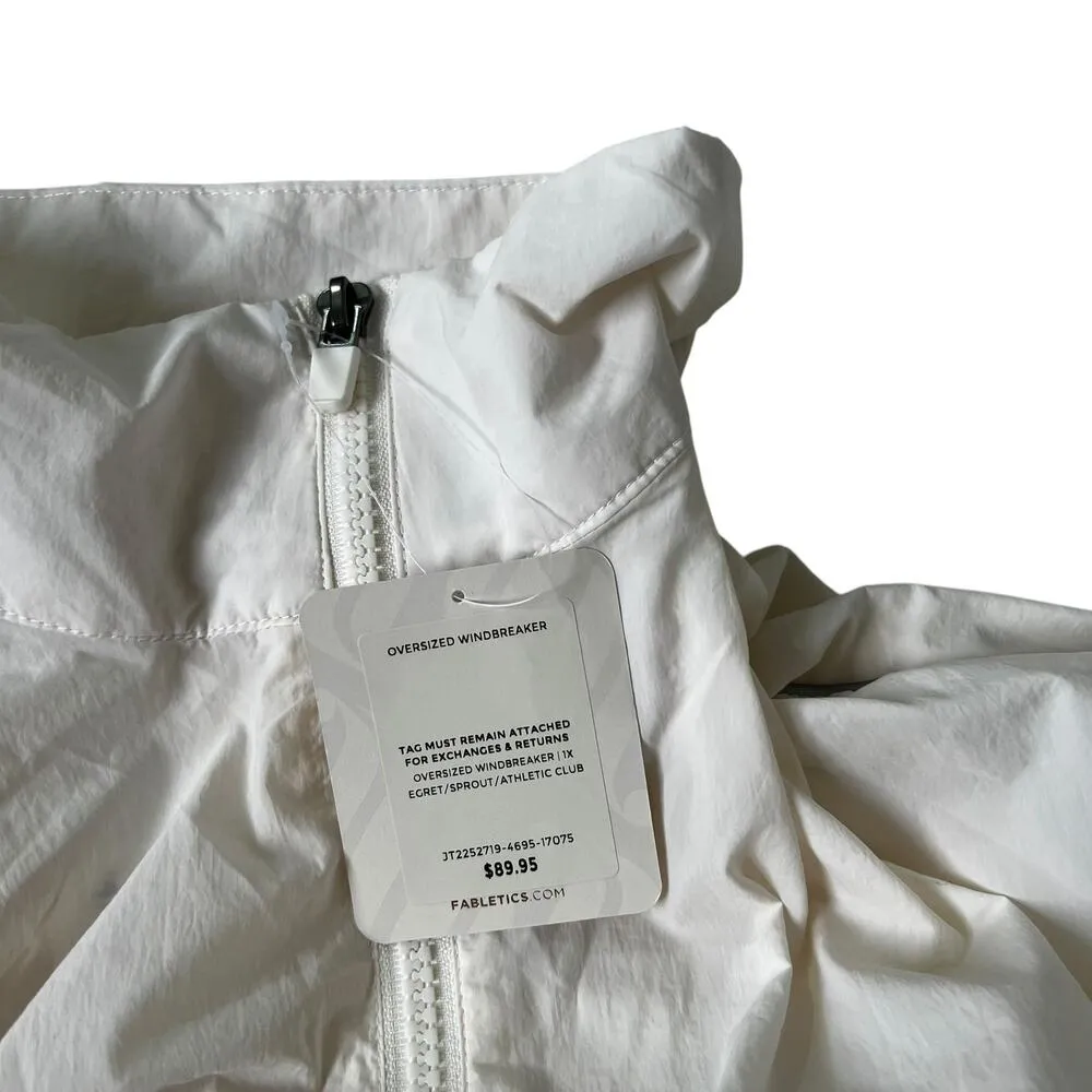 Fabletics Ivory Oversized Windbreaker Women Plus Size 1X NWT | 19-30 - Image 5