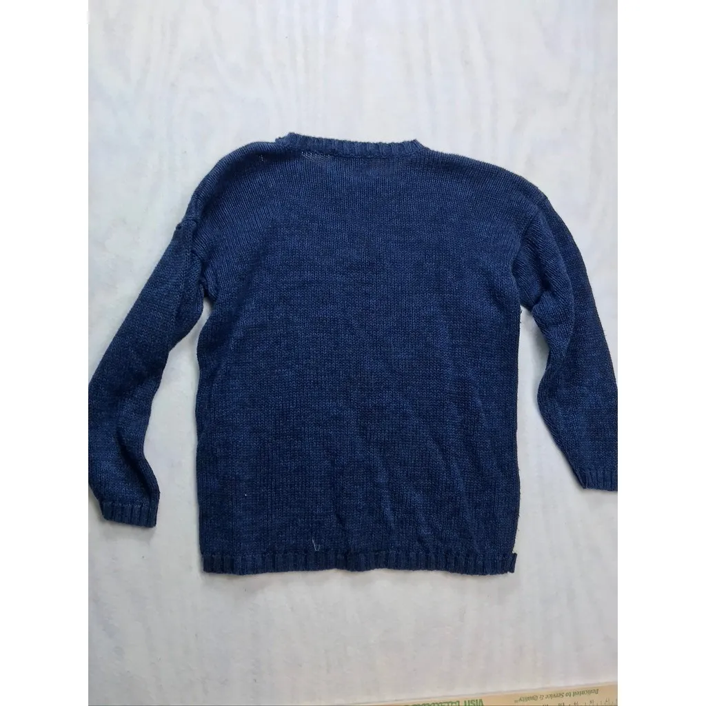 Tiara International Snowman Skiing American Flag Ugly Christmas Sweater Women L - Image 10