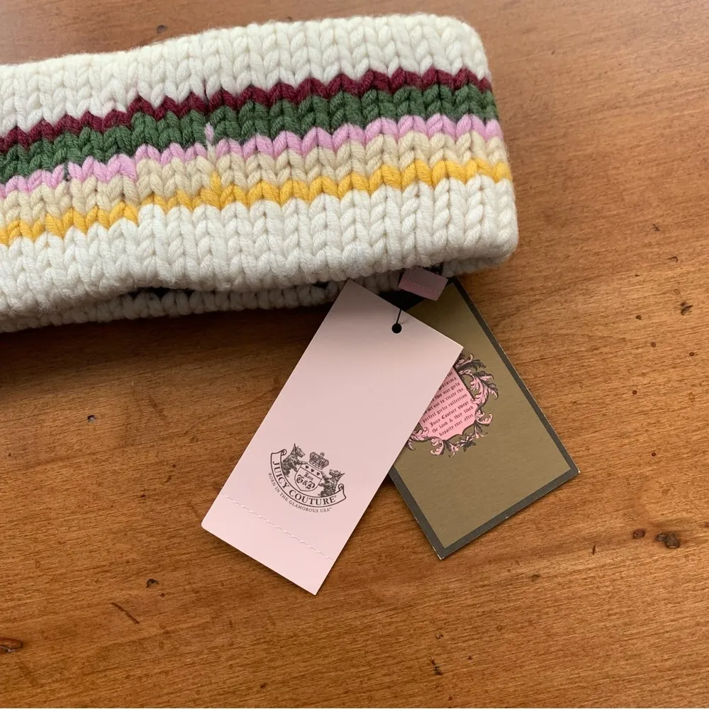 Rare Retro Juicy Couture Pam & Gela Juicy Girls Club Wool Headband - Image 4