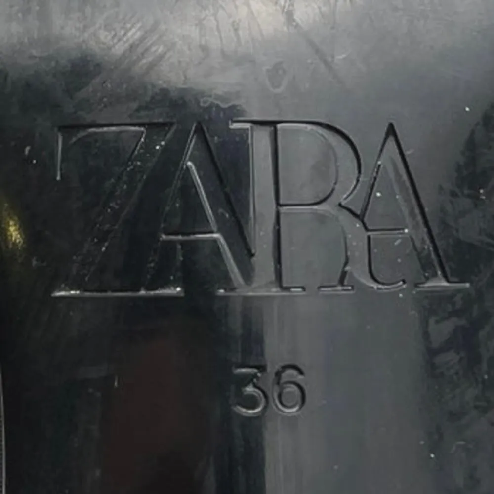 Zara Black Double Strap Pointed Toe Rhinestone Buckles High Heels Sandals Size 6 - Image 5