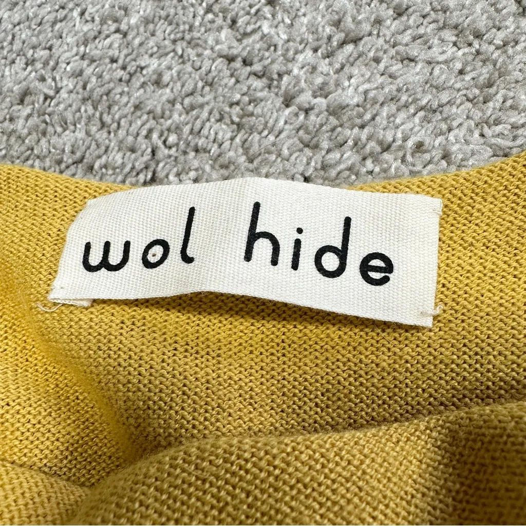 Wol Hide Women’s Baby Alpaca Blend Knit Bare Midi Dress Sleeveless in Yellow M Size M - Image 11
