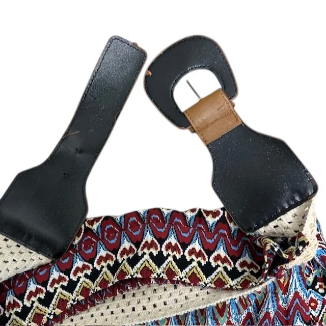 Bongo Maxi Skirt Medium Multicolor Patterned Belted‎ Bohemian Casual - Image 13