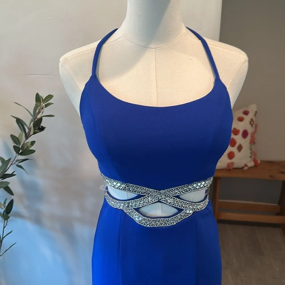 Nordstrom Speechless Spaghetti Strap Beaded Cut-Out Waist Long Dress New! - Image 3