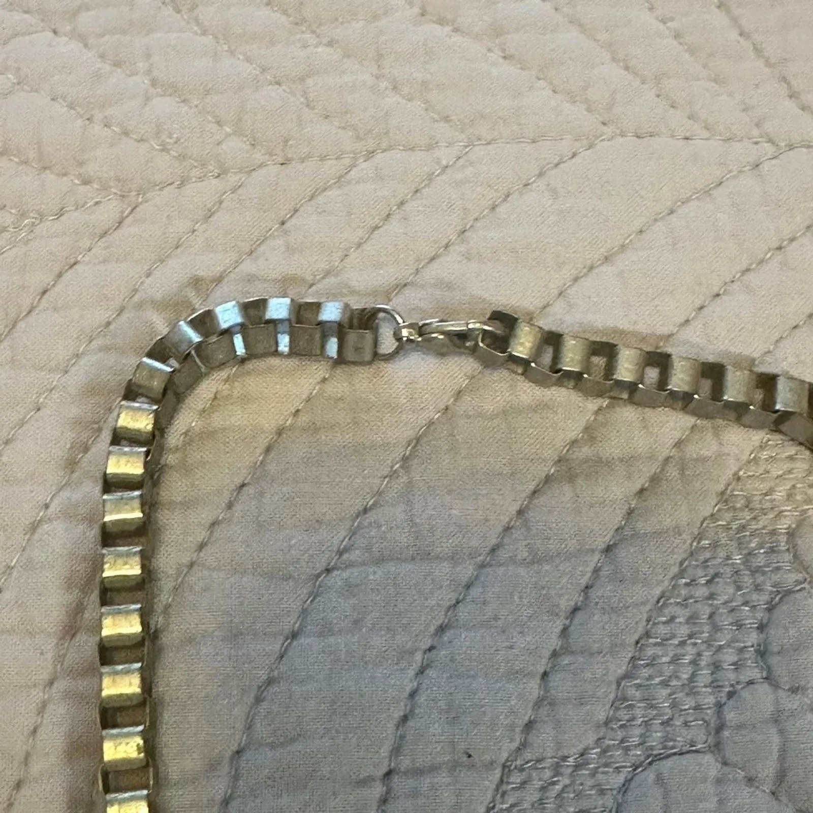 Statement Bib Necklace with Aqua Teardrop Beads & Silver‎ Chain - Image 6