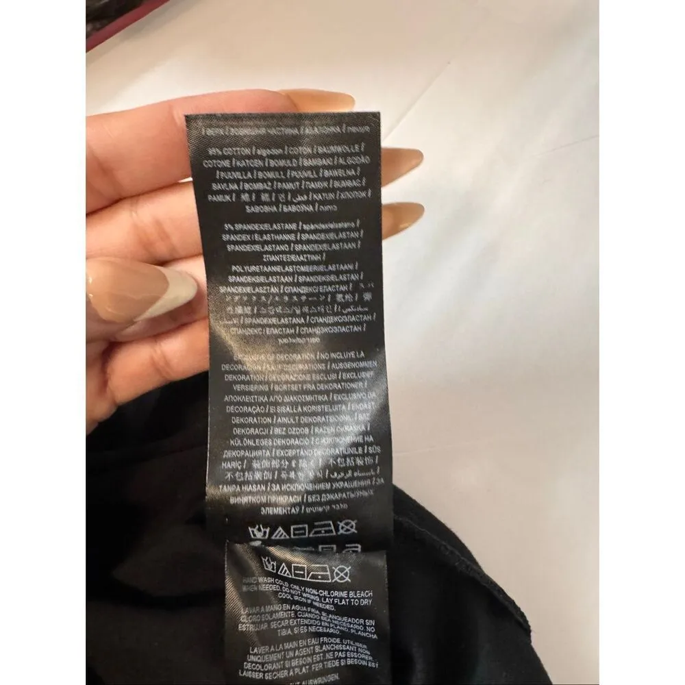 Guess Black Lace-Up Bodysuit Size M - Image 6