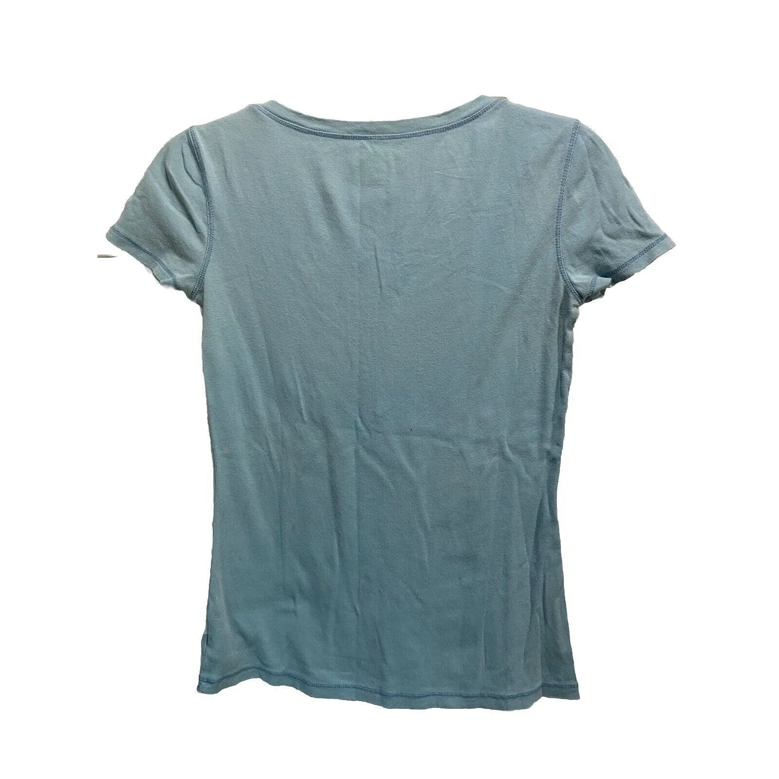 Eddie Bauer Women's Basic‎ Short Sleeve Round Neck Buttons Sequin Size XS - Image 4