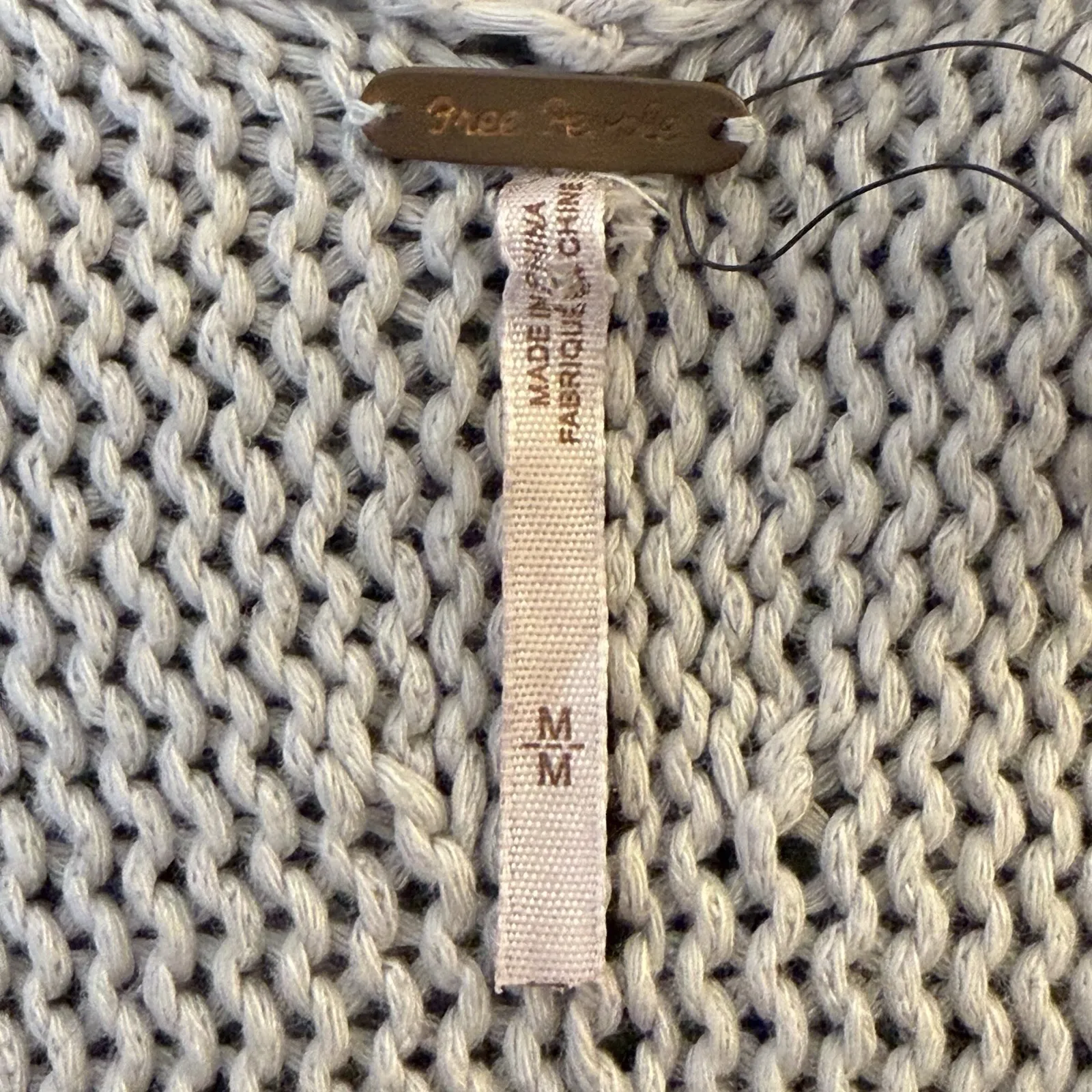 Free People Heather Grey Knitted Tank Tunic Sequins Medium Sparkles Party Event - Image 7