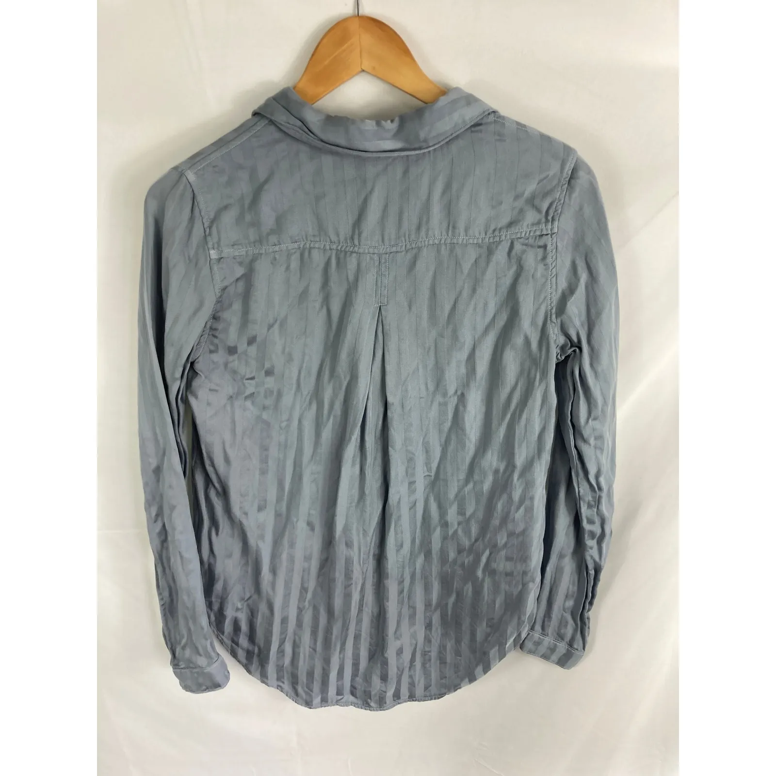 Anthropologie Cloth & Stone Tencel Lyocell Stripe Shirt Size XS - Image 6