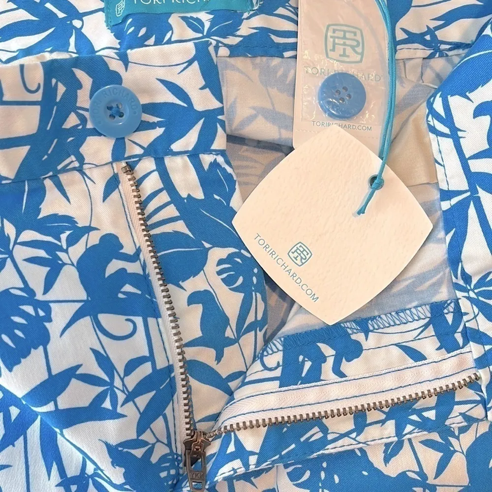 Tori Richard Jungle Patricia Skirt Blue & White Women’s Size 10 New with tags! - Image 4